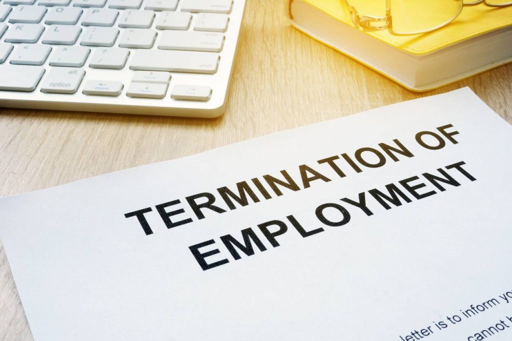 termination of employment after work injury